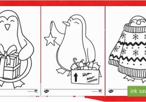 Christmas Penguin Coloring Pages Christmas Penguin Colouring Pages Ks1 Key Stage E