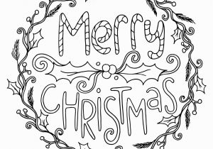 Christmas Printable Coloring Pages for Adults Merry Christmas Wreath Adult Coloring Pages Printable