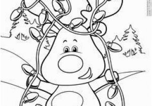 Christmas Reindeer Coloring Pages Reindeer Lights and Be Used as A Fastner Page with Snaps or