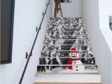 Christmas Scene Wall Murals 3d Diy Christmas Snowman Stairs Stickers Removable Waterproof