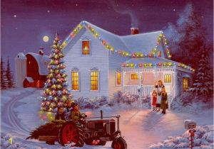 Christmas Scene Wall Murals Winter Farm Scenes Wallpaper