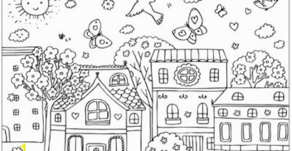 Christmas town Coloring Pages town Coloring Page Spring Coloring Sheets 10 Places to Get Free