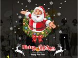 Christmas Vinyl Wall Murals Amazon Dnven Santa Series 32" W X 32" H Merry