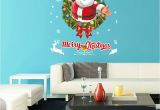 Christmas Vinyl Wall Murals Merry Christmas Claus Elk Window Wall Sticker Removable Diy