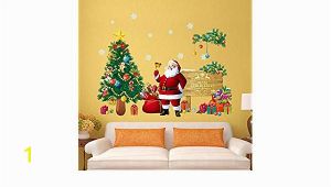 Christmas Wall Mural Plastic Amazon Wffo Wall Stickers Christmas Letter Decor Removable