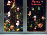 Christmas Wall Mural Plastic Diy White Snow Christmas Wall Stickers Window Glass Festival Decals