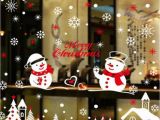 Christmas Wall Mural Plastic Merry Christmas Wall Sticker New Year S Eve Static Stickers Window