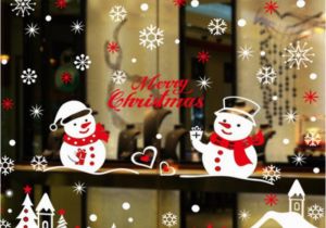 Christmas Wall Mural Plastic Merry Christmas Wall Sticker New Year S Eve Static Stickers Window