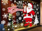 Christmas Wall Mural Plastic Merry Christmas Wall Sticker New Year S Eve Static Stickers Window