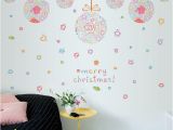 Christmas Wall Murals Uk Christmas Colorful Ball Pendant Window Glass Decor Wall Stickers Festival Living Room Bedroom Wall Art Mural Posters Wall Graphic Quote Wall Decal