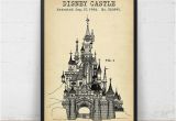Cinderella Castle Wall Mural Disney Castle Patent Print Digital Download Sleeping