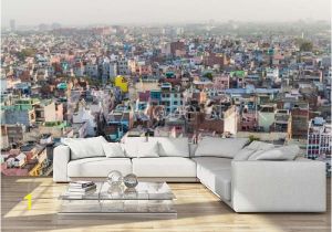 City Scene Wall Murals Aerial View Od Old Delhi India Wall Mural