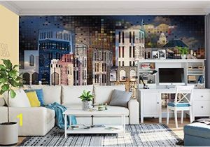 City Scene Wall Murals Amazon Murwall City Wallpaper Dark Cityscape Wall Mural