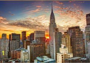 City Skyline Murals Wallpaper New York City Building Landscape 3d Stereoscopic Wallpaper 3d Wall