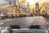 City Skyline Murals Wallpaper Wallpaper Custom 3d Wall Murals European City Building