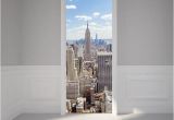 City View Wall Mural 3d Diy City View 77cm 200cm Pvc Door Stickers Adhesive and Removable Wall Stickers Wall Decal Mural Art Home Decor Mural Stickers for Walls Mural Wall