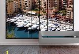 City View Wall Mural Apartment Window View Wall Mural Of Monaco Harbour Monte