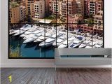 City View Wall Mural Apartment Window View Wall Mural Of Monaco Harbour Monte