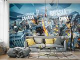 City View Wall Mural Non Woven Wallpaper Custom Wall Paper Mural Wall Papers Home Decor European City Night Scene Desk top Wallpaper Desktop Background Hd Wallpaper