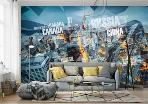 City View Wall Mural Non Woven Wallpaper Custom Wall Paper Mural Wall Papers Home Decor European City Night Scene Desk top Wallpaper Desktop Background Hd Wallpaper