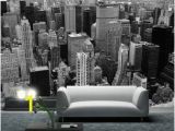 City Wall Murals Black and White City Skyline Wallpaper