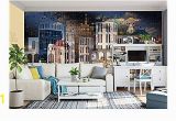 Cityscape Wall Mural Wallpaper Amazon Murwall City Wallpaper Dark Cityscape Wall Mural