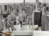 Cityscape Wall Mural Wallpaper Retro Nostalgic New York Black and White 3d City sofa Tv Background Wall Decoration Wallpaper Bars Hotels Living Room Wall Paper Mural Wallpapers