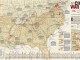 Civil War Wall Murals Battles Of the Civil War Wall Map 35 75 X 23 25 Inches