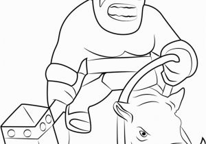 Clash Of Clans Coloring Pages Hog Rider Hog Rider Riding Boar Coloring Page Free Printable
