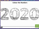 Class Of 2020 Coloring Pages Colour the Numbers New Year 2020 Mindfulness Colouring