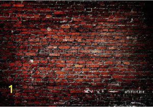 Classic Brick Wall Mural Red Brick Wall Backdrop Vintage Dark Old Bricks Printed
