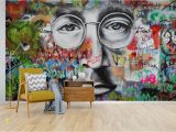 Classic Brick Wall Mural Self Adhesive] 3d Beatles Graffiti 55 Wall Paper Mural Wall