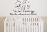 Classic Pooh Wall Mural Baby Nursery Wall Decals sometimes the Smallest Things Take