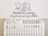 Classic Pooh Wall Mural Baby Nursery Wall Decals sometimes the Smallest Things Take