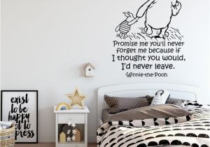 Classic Pooh Wall Mural Winnie the Pooh Wall Decal Classic Winnie the Pooh and Piglet Nursery Decor Promise Me You Ll Never for Me Winnie the Pooh Quote 195