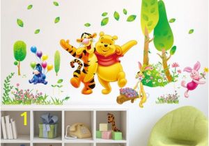 Classic Winnie the Pooh Wall Mural Winnie the Pooh Nursery Wall Stickers Digital La S and