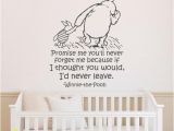 Classic Winnie the Pooh Wall Mural Winnie the Pooh Wall Decal Quote Promise Me You Ll Never