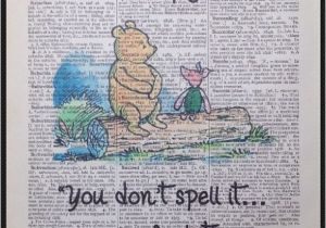 Classic Winnie the Pooh Wall Murals Details About Winnie the Pooh Quote Print Vintage Dictionary