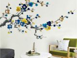 Clearance Wall Murals Chinese Style Ink Painting Plum Blossom Flowers Wall Stickers Living