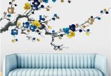 Clearance Wall Murals Chinese Style Ink Painting Plum Blossom Flowers Wall Stickers Living