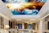 Cloud Murals Ceilings 3d Ceiling Murals Wallpaper Blue Sky and White Clouds Living Room