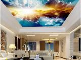 Cloud Murals Ceilings 3d Ceiling Murals Wallpaper Blue Sky and White Clouds Living Room