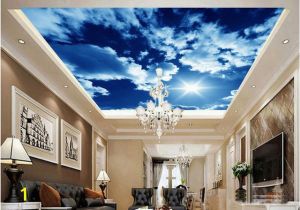 Cloud Murals Ceilings 3d Customized Wallpaper White Clouds Sky Ceiling Roof Wall Murals