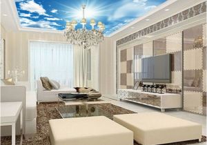 Cloud Murals Ceilings Ceiling Sky Wall Paper 3d White Clouds Nature Wall Mural Home