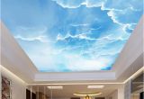 Cloud Murals Ceilings Custom 3d Wallpaper Blue Sky White Clouds Ceiling Wall Murals