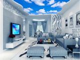 Cloud Murals Ceilings Custom Ceiling Mural Wallpaper 3d Blue Sky and White Clouds Living