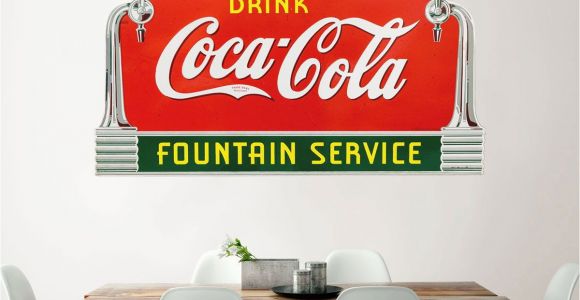 Coca Cola Wall Murals Drink Coca Cola Fountain Service Taps Wall Decal Deco Style