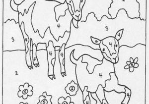 Color by Number Animal Coloring Pages Geiten with Images