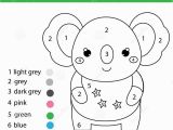 Color by Number Coloring Book Game Children Educational Game Coloring Page with Cute Koala