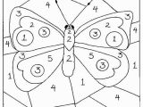 Color by Number Coloring Pages Easy Color by Numbers butterfly Coloring Pages for Kids Printable